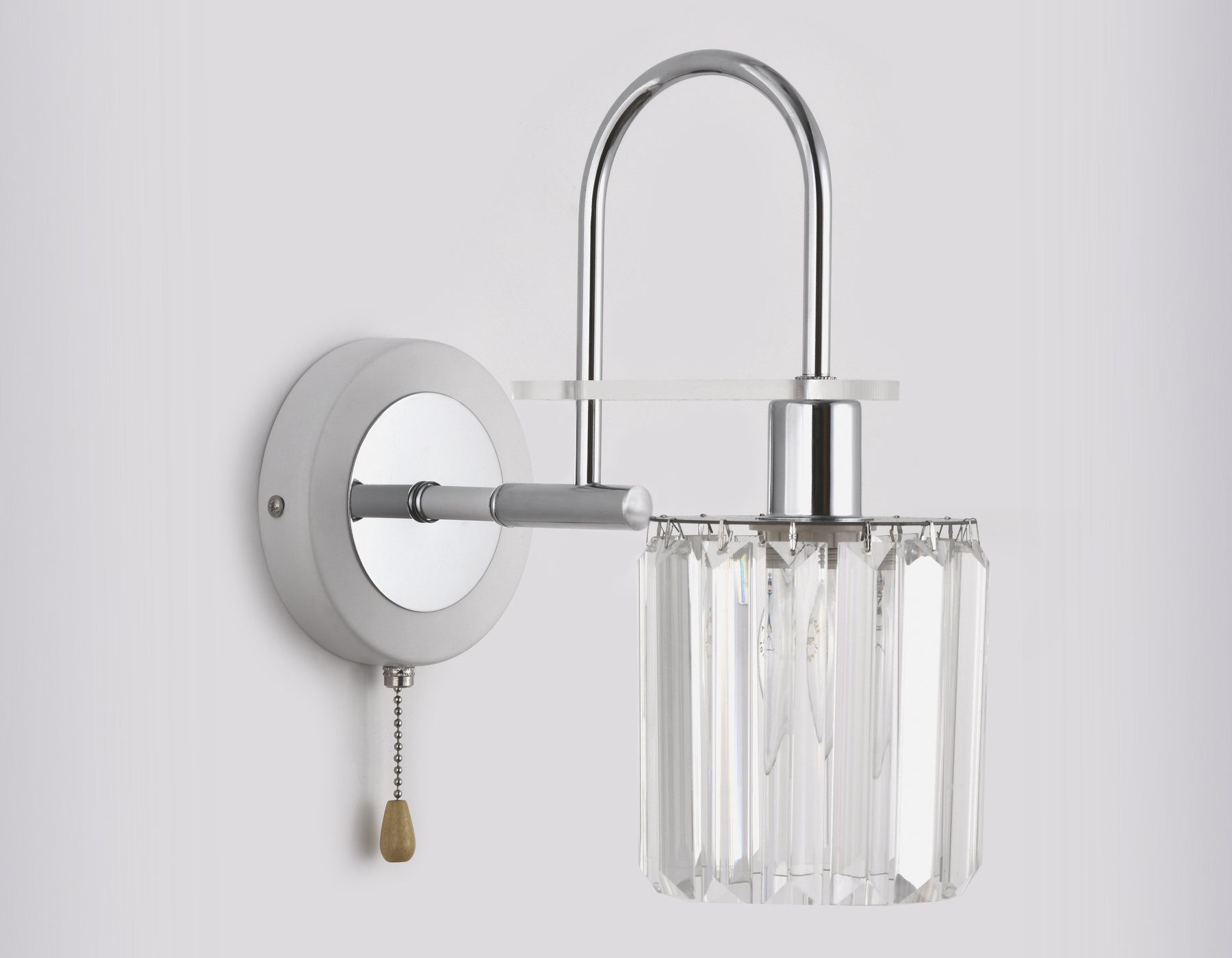 Настенный светильник Ambrella с выключателем TR5901 хром/прозрачный E14 max 40W 280*120*260